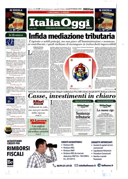 Italia oggi : quotidiano di economia finanza e politica